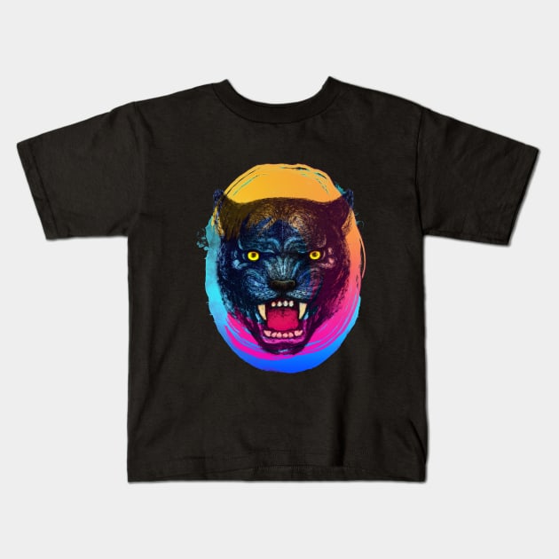 Panther Roar Kids T-Shirt by Villainmazk